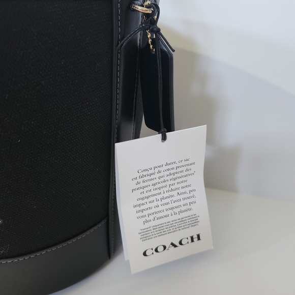 Coach Black Cat Face Bucket Bag - Picture 3 of 6